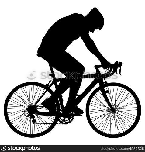 Silhouette of a cyclist male. vector illustration. Silhouette of a cyclist male. vector illustration.