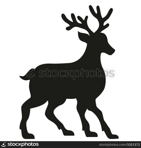 silhouette of a deer vector illustration isolated on white background