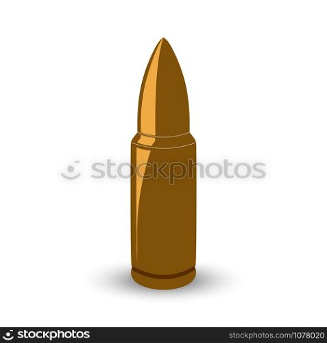 silhouette of a firearm cartridge, simple design