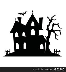 Silhouette of a Haunted Victorian House