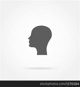 silhouette of a man head icon