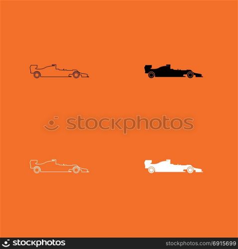 Silhouette of a racing car icon .