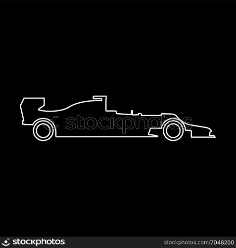 Silhouette of a racing car icon .