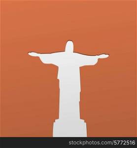 Silhouette of a statue to Jesus Christ in Rio de Janeiro