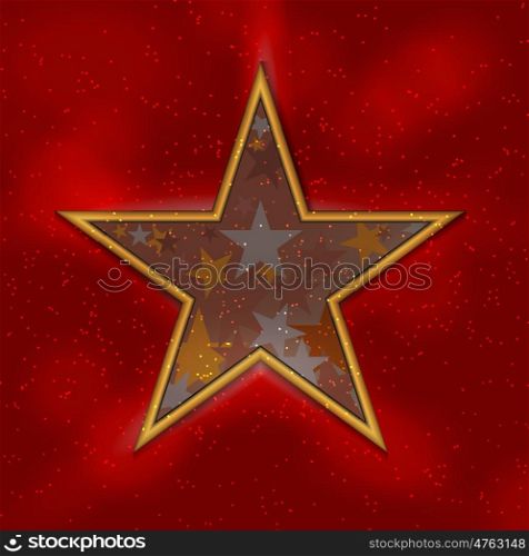 Silhouette of Beautiful Star on Sky Background. Vector Illustration. EPS10. Silhouette of Beautiful Star on Sky Background. Vector Illustrat