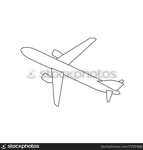 Silhouette of black and white aircraft in the sky, isolated. Vector Illustration. EPS10. Silhouette of black and white aircraft in the sky, isolated. Vector Illustration