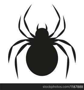 Silhouette of black spider isolated on white. Silhouette of black spider isolated