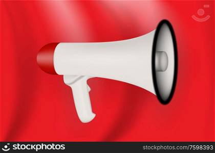 Silhouette of colorful ludspecker on red flag background. 3D version. Vector Illustration. EPS10. Silhouette of colorful ludspecker on red flag background. 3D version. Vector Illustration