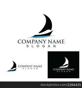 Silhouette of Dhow logo design  Traditional Sailboat from Asia Africa