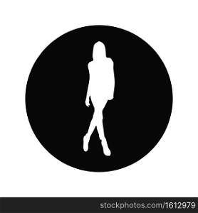 Silhouette of female model, Fashion mannequin, Vector illustration, female design.