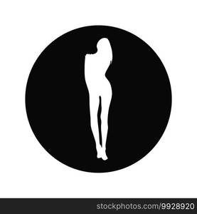 Silhouette of female model, Fashion mannequin, Vector illustration, female design.