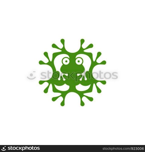 silhouette of frog legs logo template