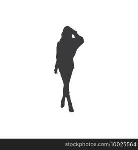 Silhouette of sexy woman. Fashion mannequin. Vector illustration, female design.