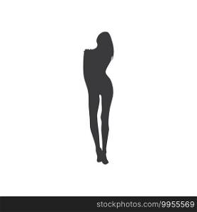 Silhouette of sexy woman. Fashion mannequin. Vector illustration, female design.