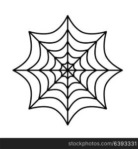Silhouette of spider cobweb on white background. Vector Illustration. EPS10
