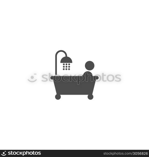 Silhouette plumbing icon vector illustration