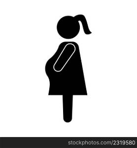 Silhouette pregnant woman. Beauty logo. Vector illustration. stock image. EPS 10.. Silhouette pregnant woman. Beauty logo. Vector illustration. stock image.