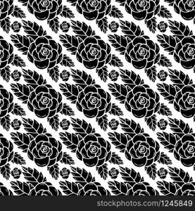 Silhouette roses pattern. Textile and wallpaper design. Silhouette roses pattern. Textile and wallpaper design.