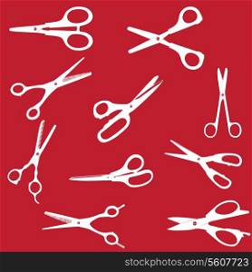 silhouette Scissors seamless pattern. Vector illustration. EPS 10
