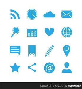 Silhouette social media icons set vector illustration