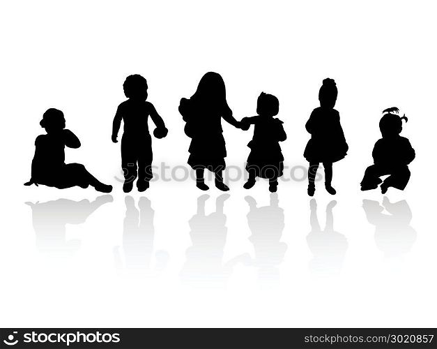 silhouettes - children