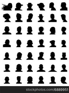 silhouettes of avatars