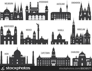 Silhouettes of cities vector image