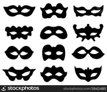 silhouettes of masks