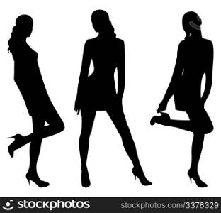 Silhouettes of sexy women
