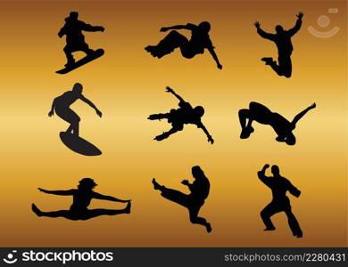 Silhouettes of sports