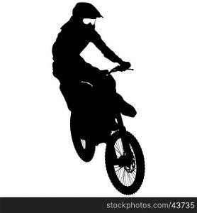 Silhouettes Rider participates motocross championship. Vector illustration. Silhouettes Rider participates motocross championship Vector illustration.