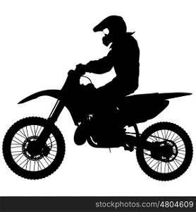 Silhouettes Rider participates motocross championship. Vector illustration. Silhouettes Rider participates motocross championship Vector illustration.