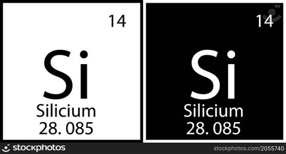 Silicium chemical sign. Education background. Mendeleev table. Science structure. Vector illustration. Stock image. EPS 10.. Silicium chemical sign. Education background. Mendeleev table. Science structure. Vector illustration. Stock image.