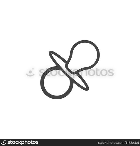 Silicon pacifier icon design template vector isolated