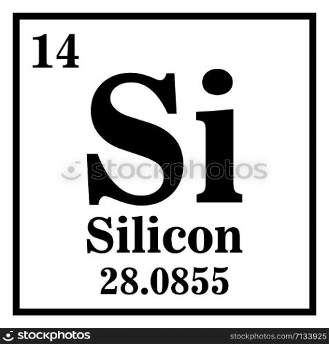 Silicon Periodic Table of the Elements Vector illustration eps 10.. Silicon Periodic Table of the Elements Vector illustration eps 10
