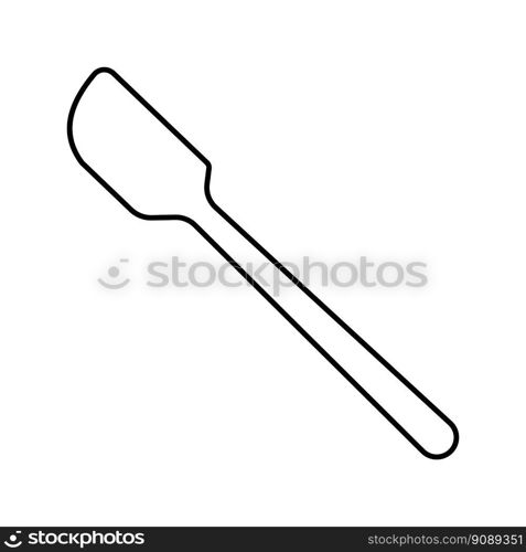 silicone spatula kitchen cookware line icon vector. silicone spatula kitchen cookware sign. isolated contour symbol black illustration. silicone spatula kitchen cookware line icon vector illustration