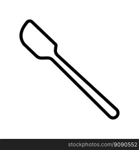 silicone spatula kitchen cookware line icon vector. silicone spatula kitchen cookware sign. isolated contour symbol black illustration. silicone spatula kitchen cookware line icon vector illustration