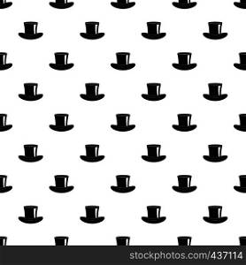 Silk hat pattern seamless in simple style vector illustration. Silk hat pattern vector