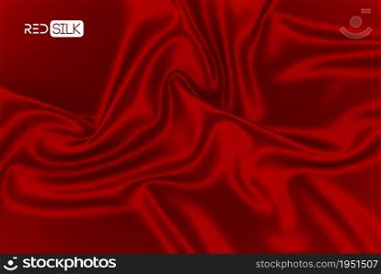 Silk red background vector. Satin fabric abstract cloth. Luxurious shiny drapery elegant fashion silky texture. Soft backdrop design smooth textile.. Silk red background vector. Satin fabric abstract cloth. Luxurious shiny drapery elegant fashion silky texture. Soft backdrop design smooth textile. Wavy canvas curve and flowing. EPS 10.