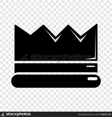 Silver crown icon. Simple illustration of silver crown vector icon for web. Silver crown icon, simple black style