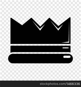 Silver crown icon. Simple illustration of silver crown vector icon for web. Silver crown icon, simple black style