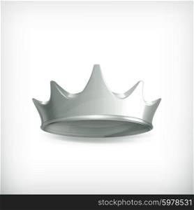 Silver crown, vector