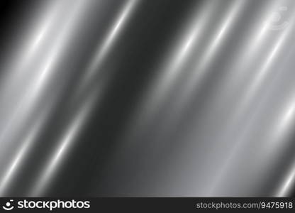Silver foil background. Metal textured shiny gradient. Stainless glossy surface with reflection. Realistic chrome backdrop. Vector illustration. Silver foil background. Metal textured shiny gradient. Stainless glossy surface with reflection. Realistic chrome backdrop. Vector illustration.