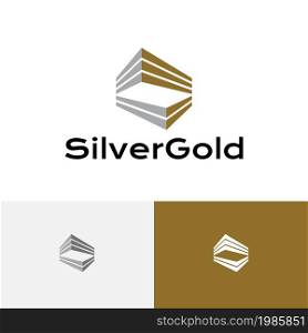Silver Gold House Building Financial Business Abstract Logo