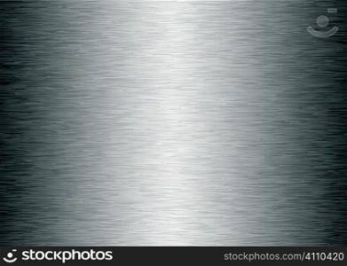 silver gray brushed aluminum metal background with light reflection