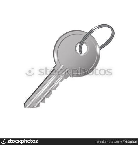 silver key. House key. Silver keys. 3d home icon. Vector illustration. EPS 10.. silver key. House key. Silver keys. 3d home icon. Vector illustration.