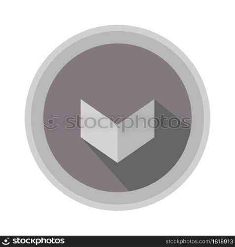 Silver medal award success icon design symbol winner achievement illustration metal sign. Competition silver medal badge trophy label second place prize. Game honor icon coin reward rank emblem