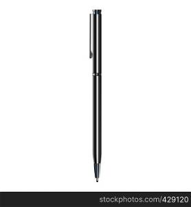 Silver pen mockup. Realistic illustration of silver pen vector mockup for web. Silver pen mockup, realistic style