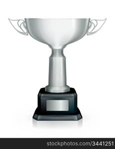 Silver Racing trophy, vector