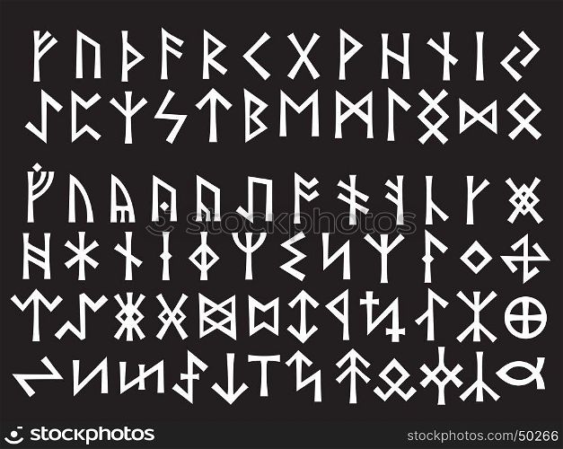 Silver Runic Script. Elder Futhark and Other Runes used all over Northern Europe till the XIII century.